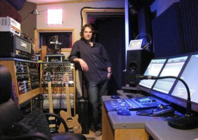 Rich in his recording studio
